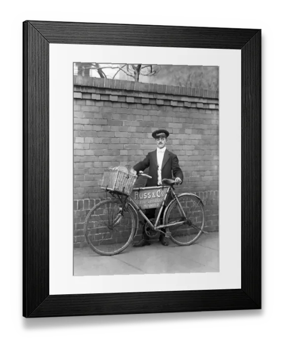 Framed Print : Historic photo, kaviar salesman, ca. 1915