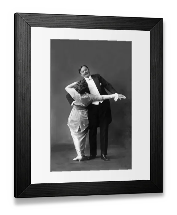 Framed Print : Historic photograph, couple dancing, around 1915 Framed Print : Historic photograph, couple dancing, around 1915