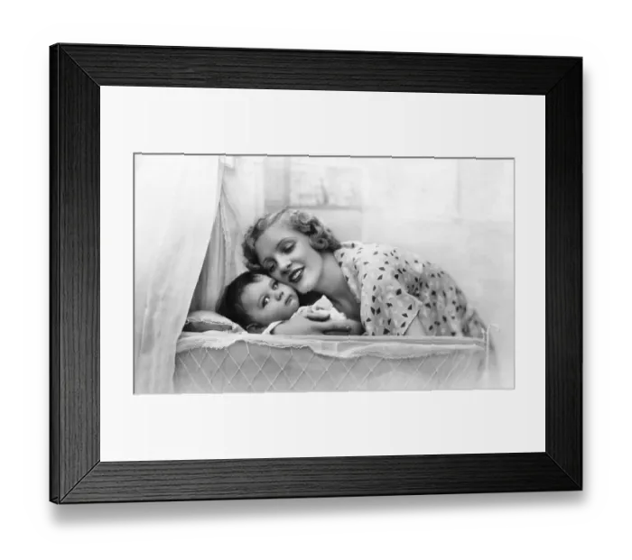 Framed Print : Historic photograph, mother with child Framed Print : Historic photograph, mother with child
