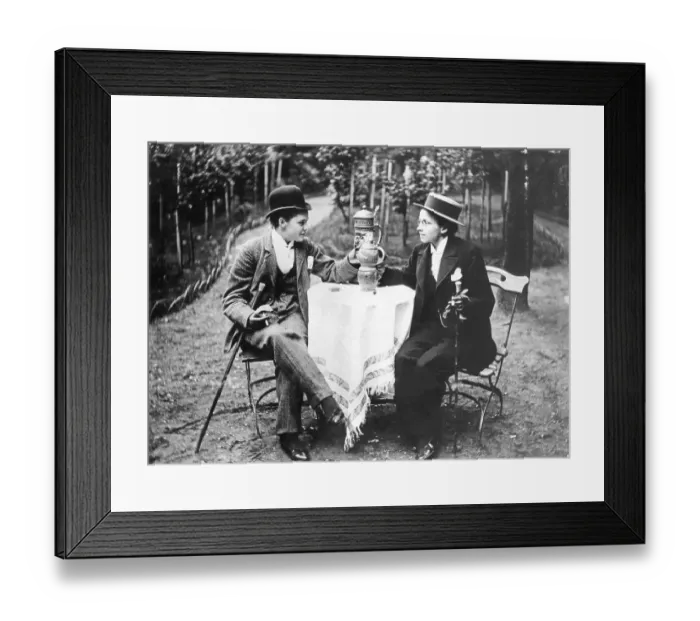 Framed Print : Historic photograph, women wearing trousers Framed Print : Historic photograph, women wearing trousers