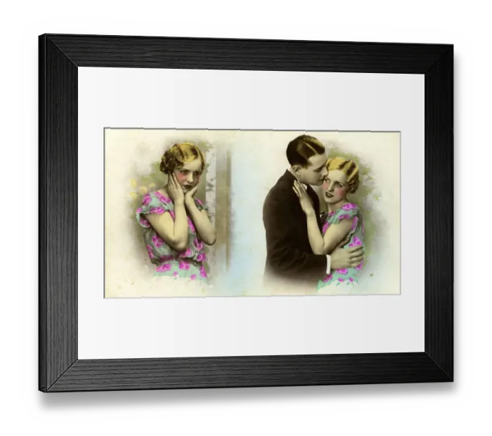 Framed Print : Historic photograph, flirt, around 1920 Framed Print : Historic photograph, flirt, around 1920