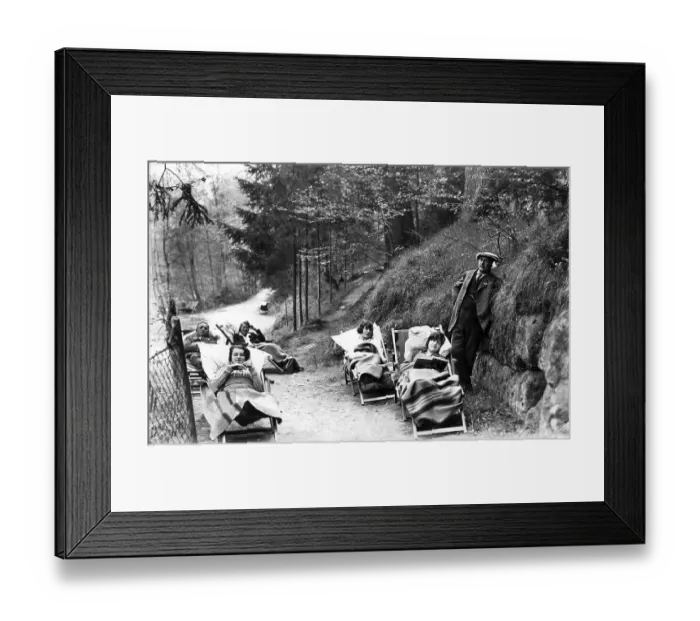 Framed Print : Historic photograph, sanatorium, around 1920 Framed Print : Historic photograph, sanatorium, around 1920