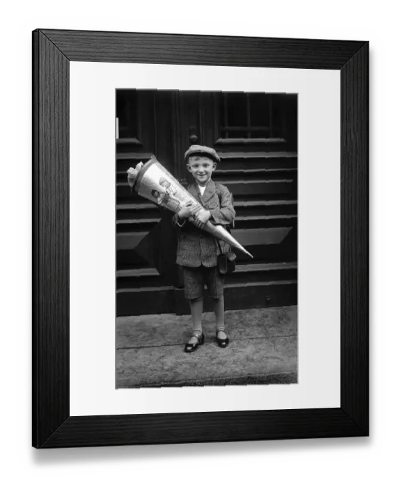 Framed Print : Historic photograph, first day of school Framed Print : Historic photograph, first day of school