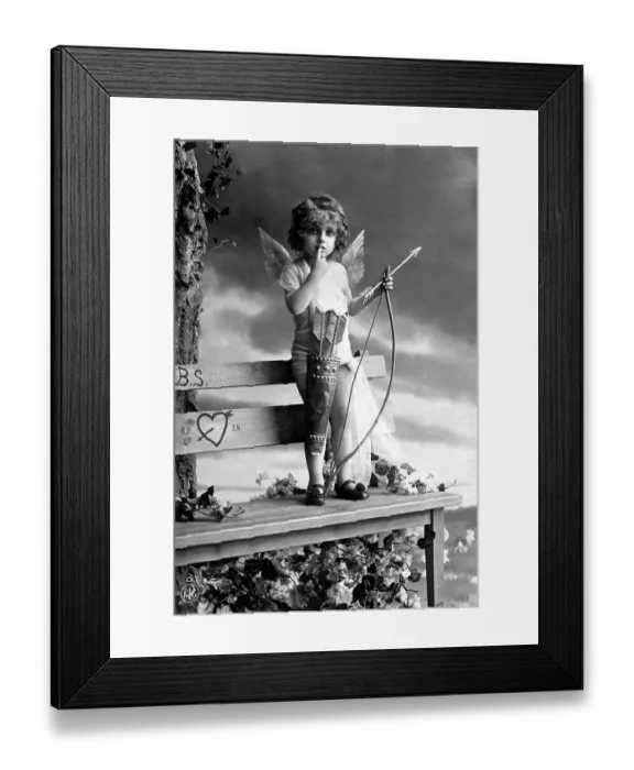 Framed Print : Historic photograph, Cupid, around 1925 Framed Print : Historic photograph, Cupid, around 1925