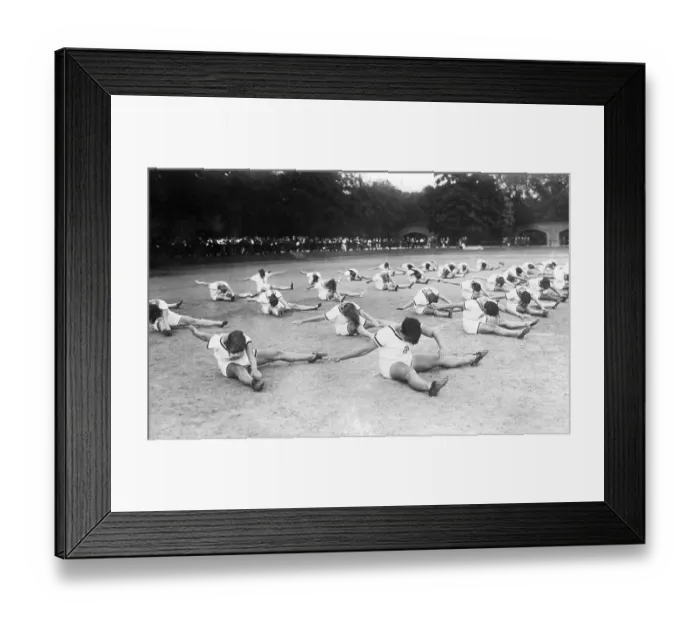 Framed Print : Historical image, women doing gymnastics, ca. 1940