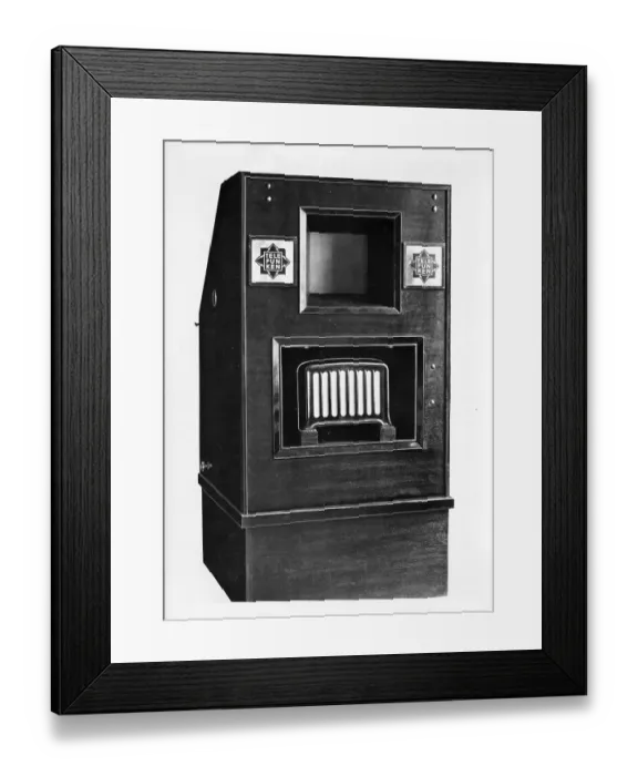 Framed Print : Historic photograph, Telefunken television vhf