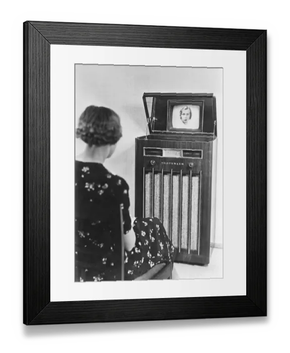 Framed Print : Historic photograph, Telefunken television model 441 Framed Print : Historic photograph, Telefunken television model 441