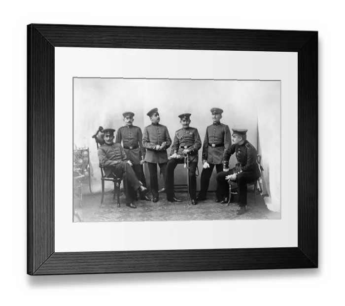 Framed Print : Historic photograph, group of soldier