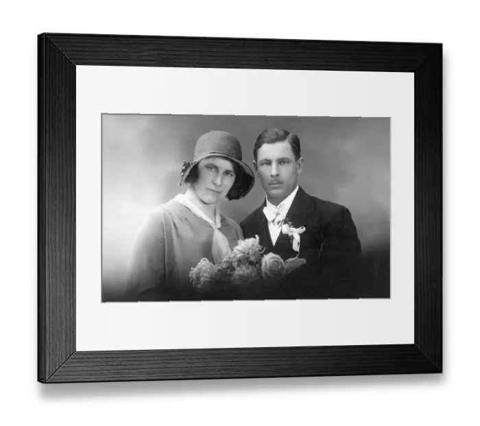 Framed Print : Historic photograph, man marrying a man Framed Print : Historic photograph, man marrying a man