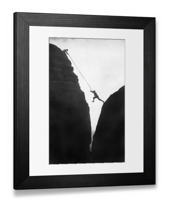 Framed Print : Historic photograph, mountain climber, around 1930 Framed Print : Historic photograph, mountain climber, around 1930