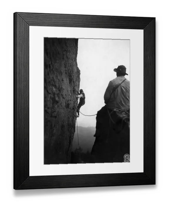 Framed Print : Historic photograph, mountain climber, around 1930