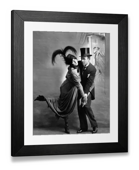 Framed Print : Historic photograph, couple dancing, around 1918