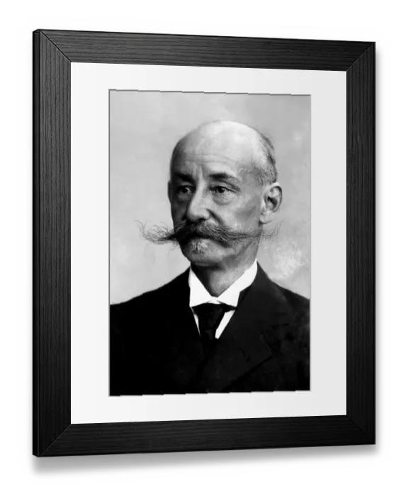 Framed Print : Historic photograph, old man with a moustache Framed Print : Historic photograph, old man with a moustache