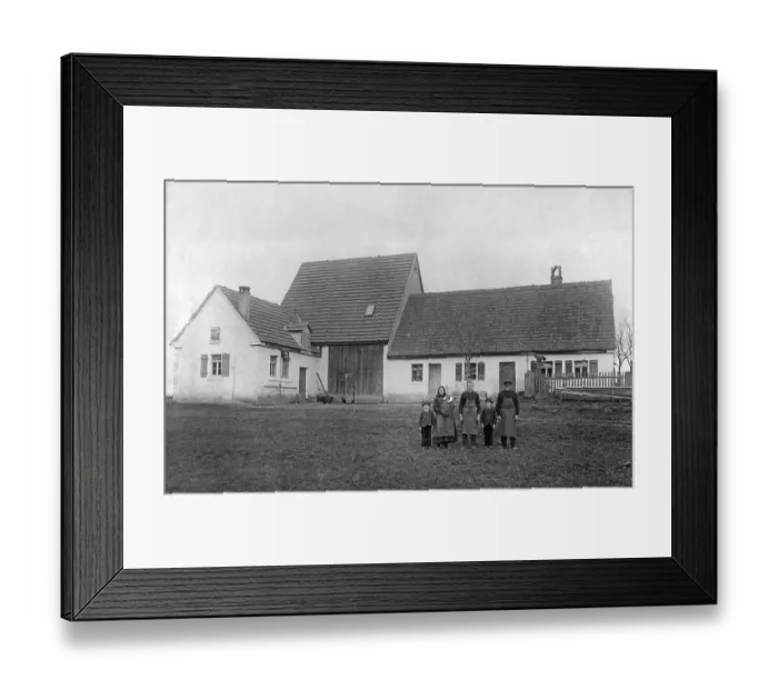 Framed Print : Farmhouse, historical image, ca. 1932
