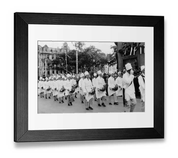 Framed Print : Procession of chefs, historical image, ca. 1931
