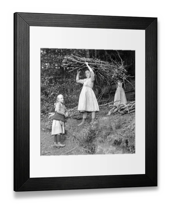 Framed Print : Child labour in a rural area, historic photograph Framed Print : Child labour in a rural area, historic photograph