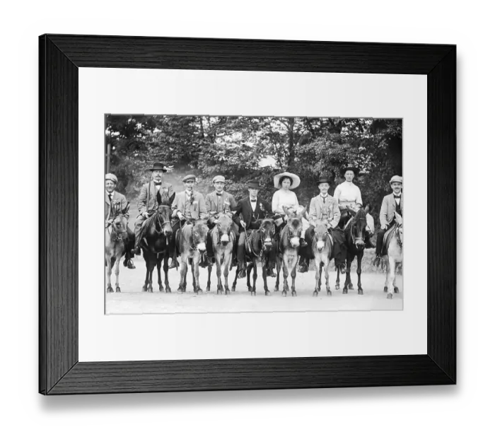 Framed Print : Outing on donkeys, historic photograph