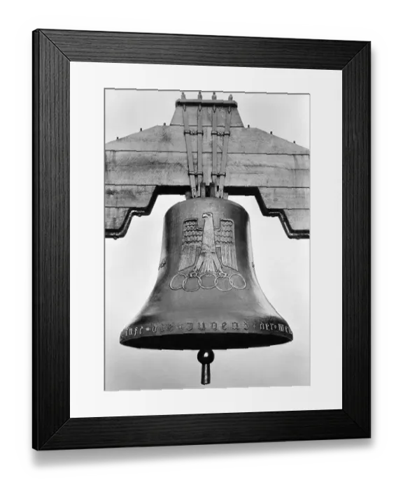 Framed Print : Bell at Olympic Stadium, historical image