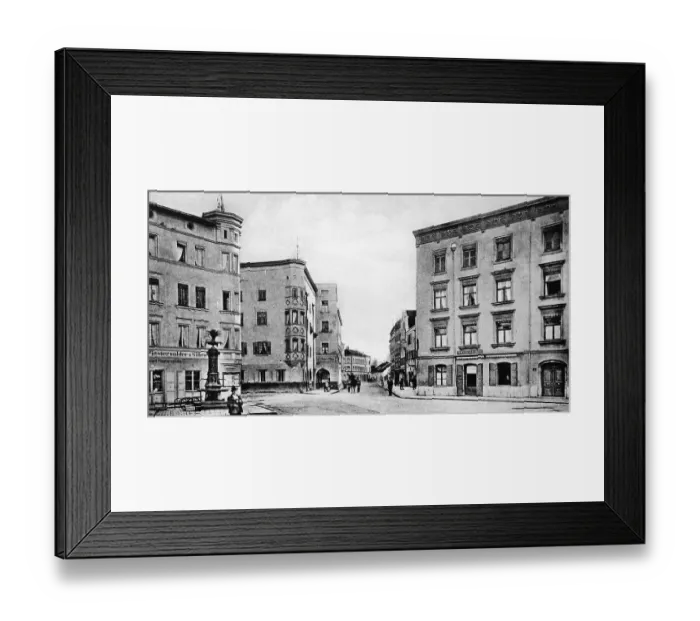 Framed Print : Ludwigsplatz and Kaiserstrasse Framed Print : Ludwigsplatz and Kaiserstrasse