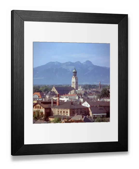 Framed Print : From the hospital to the parish church of St