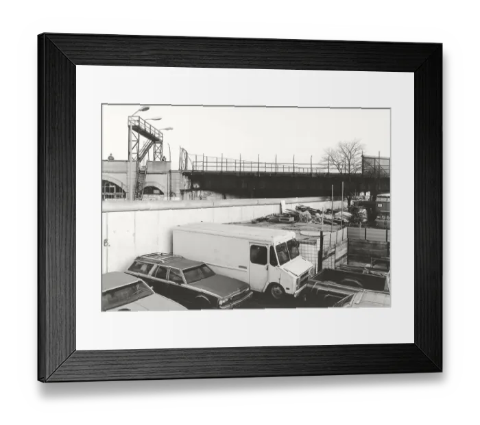 Framed Print : View over the Berlin Wall in 1985