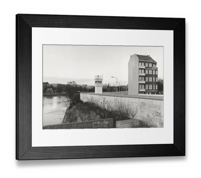 Framed Print : View over the Berlin Wall in 1985 Framed Print : View over the Berlin Wall in 1985