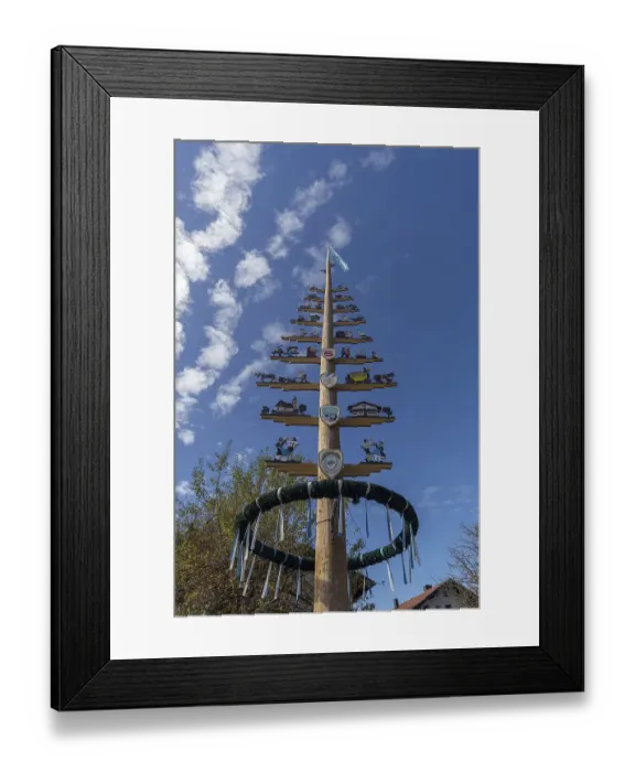 Framed Print : Maypole in Seebruck am Chiemsee