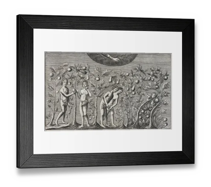 Framed Print : Adam and Eve, Fall of Man, Expulsion from Paradise