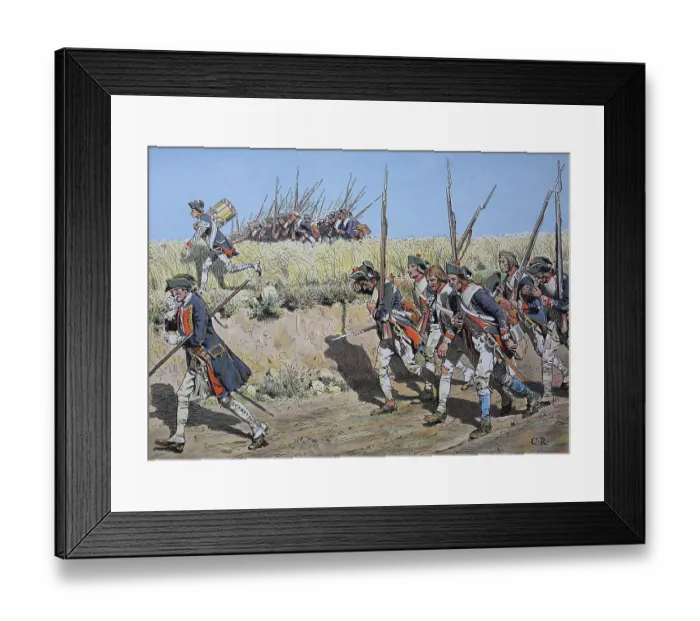 Framed Print : Seven Years War, global conflict fought between 1756 and 1763