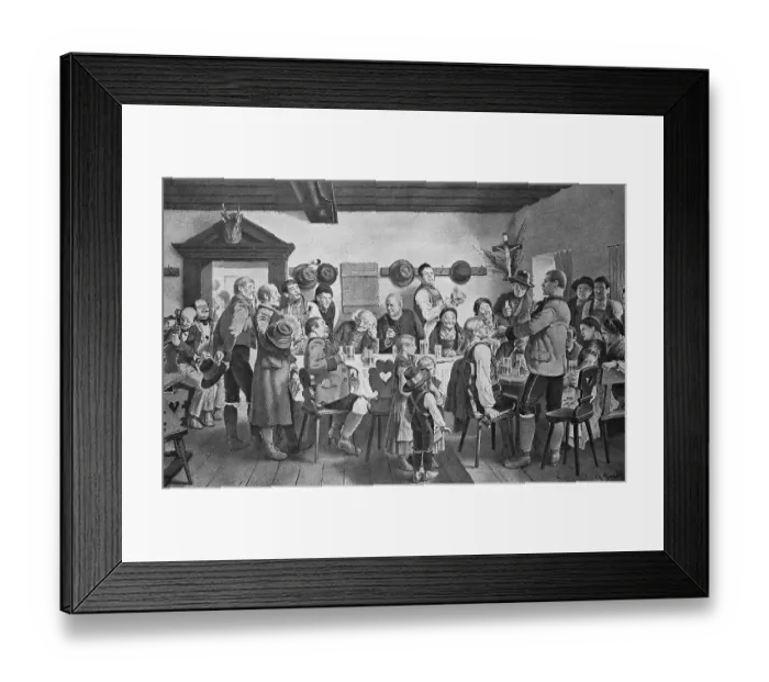 Framed Print : Festive speech at a feast at the forest farmers in Steyr