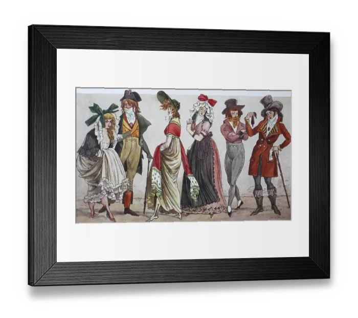 Framed Print : Fashion, Clothing, France, Parisian costumes