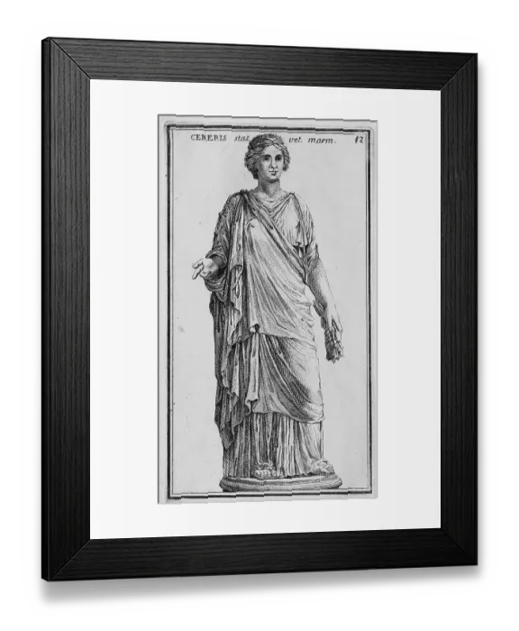 Framed Print : The Roman goddess Ceres, marble statue from ancient Rome