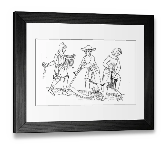 Framed Print : Gugel costume, A gugel was a kind of bonnet with trailing lace