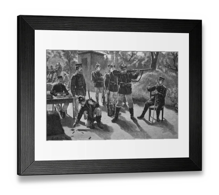 Framed Print : Soldiers at the shooting range