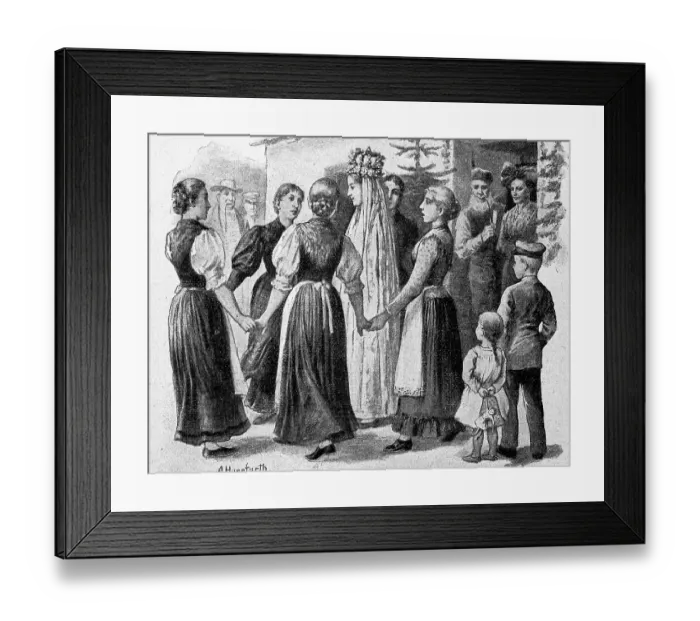 Framed Print : Whitsun Bride in the Thuringian Forest Framed Print : Whitsun Bride in the Thuringian Forest