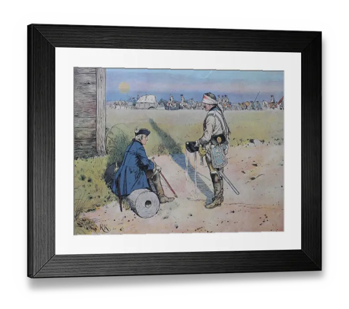 Framed Print : Frederick the Great, Frederick II 1712-1786 on the evening of 18 June 1757 in Kollin