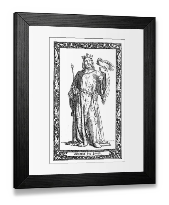 Framed Print : Frederick II 1194-1250, noble family of the Hohenstaufen Framed Print : Frederick II 1194-1250, noble family of the Hohenstaufen