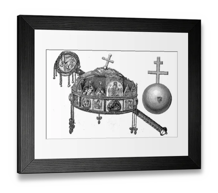 Framed Print : Hungarian royal crown, St. Stephen's crown