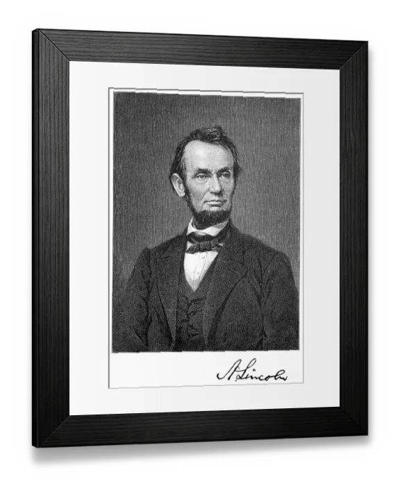 Framed Print : Abraham Lincoln, 12 February 1809