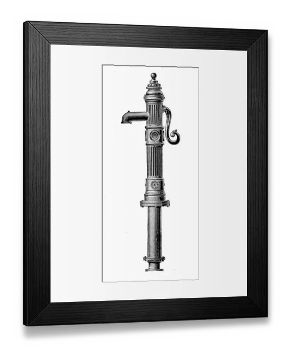 Framed Print : Water post, hydrant, fitting for drawing water from a water distribution system Framed Print : Water post, hydrant, fitting for drawing water from a water distribution system