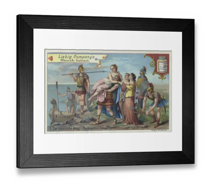 Framed Print : Picture series The Trojan War, Paris abducts Helen Framed Print : Picture series The Trojan War, Paris abducts Helen