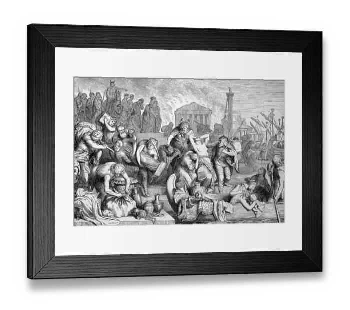 Framed Print : Retreat of the Vandals from Rome
