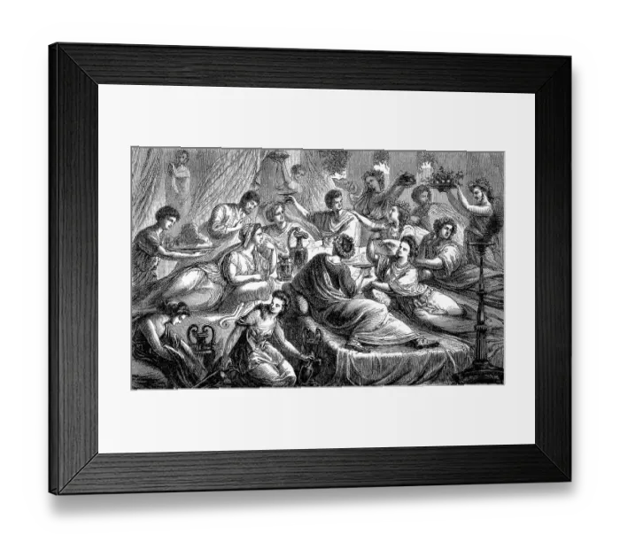 Framed Print : The Banquet of a Noble Roman in Ancient Rome