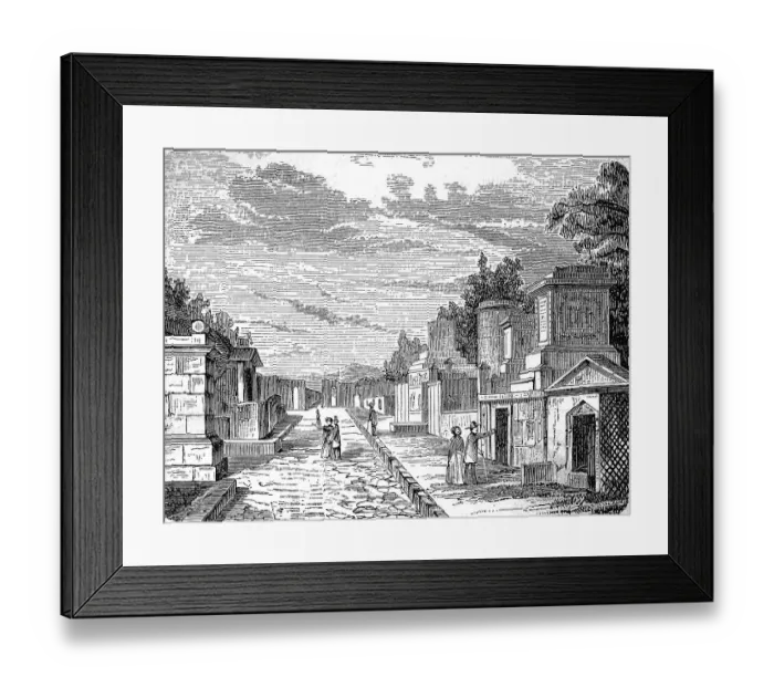 Framed Print : A street in the ancient city of Pompeii