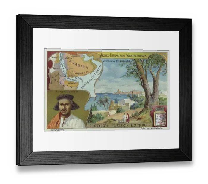 Framed Print : Picture series of non-European waterways