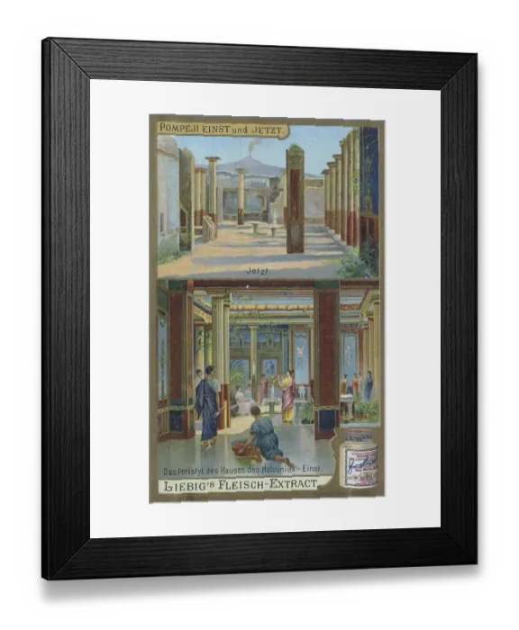 Framed Print : Picture series Pompeii once and in 1900