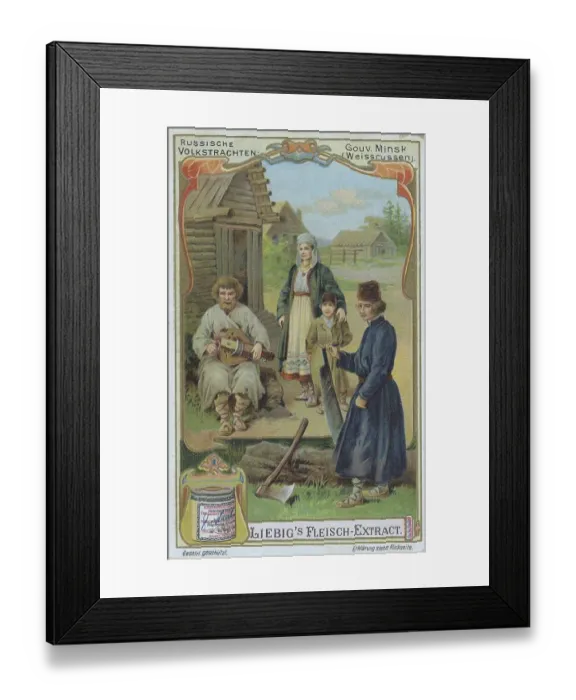 Framed Print : Picture series folk costumes from Russia