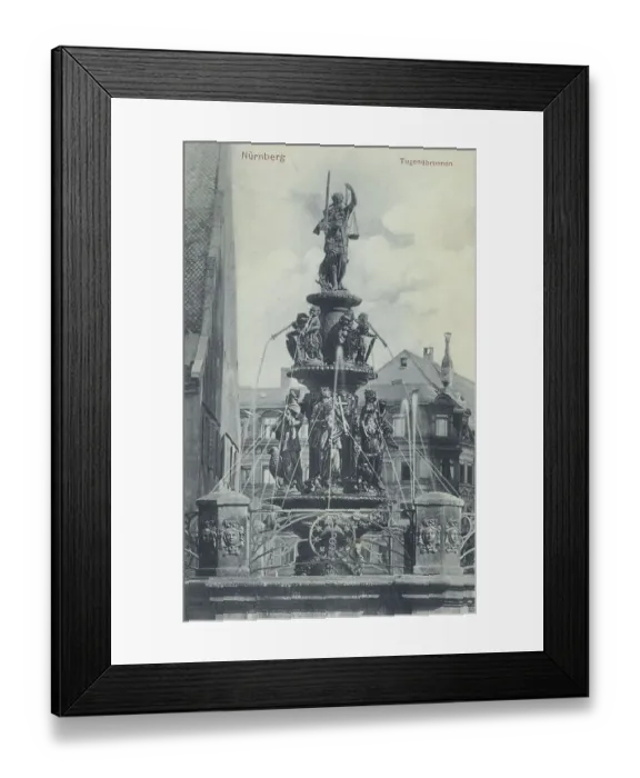 Framed Print : Tugendbrunnen in Nuremberg, Middle Franconia Framed Print : Tugendbrunnen in Nuremberg, Middle Franconia
