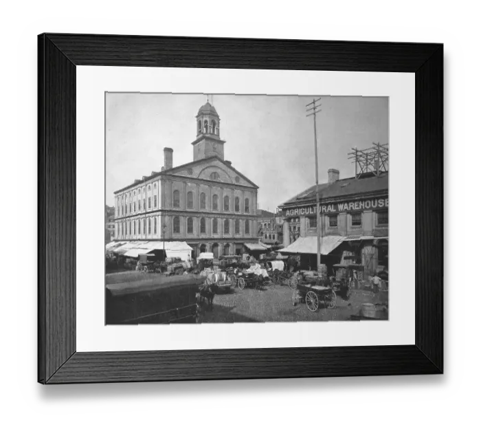 Framed Print : Faneuil Hall in the City of Boston