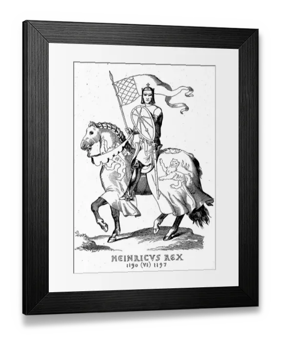 Framed Print : Henry VI of the Hohenstaufen dynasty (born November 1165) (died 28 September 1197) Framed Print : Henry VI of the Hohenstaufen dynasty (born November 1165) (died 28 September 1197)